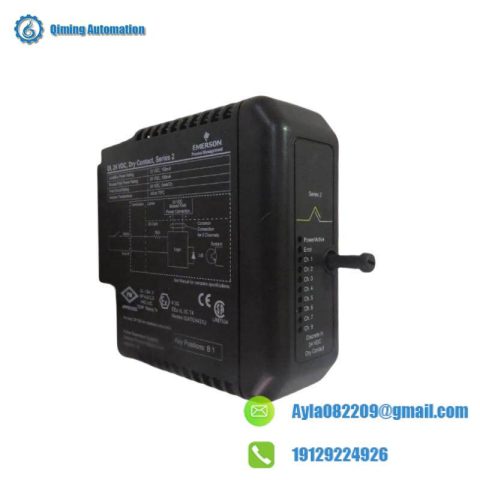 Emerson KJ3201X1-BA1, 12P2535X042: 8-Channel 24 VDC Dry Contact Discrete Input Module