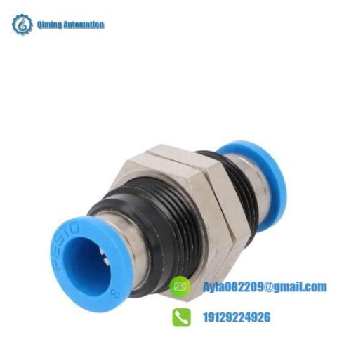FESTO QSS-8 153159 - Push-In Bulkhead Connector, 8mm NOP