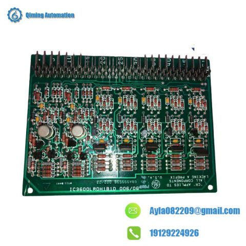 GE IC3600LRDH1B1D: Advanced Relay Driver Card for Mark I/Mark II Series, Designed for Scalable and Adaptable Power Station Management
