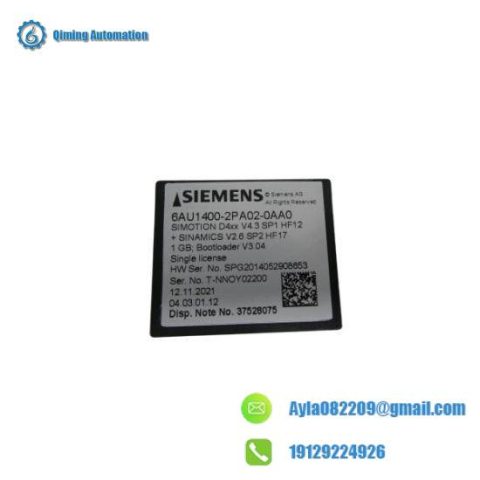 Siemens 6AU1400-2PA02-0AA0 Industrial Flash Memory Card