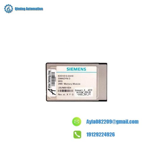 SIEMENS SIMADYN D Memory Submodule 6DD1610-0AH0, Advanced Industrial Control Module