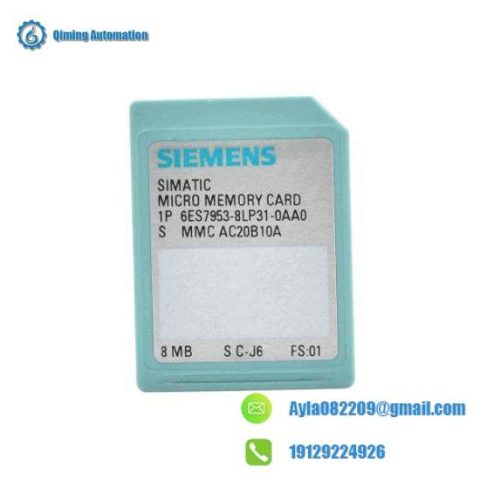 Siemens 6ES7 953-8LP31-0AA0 Memory Card for Industrial Control Systems
