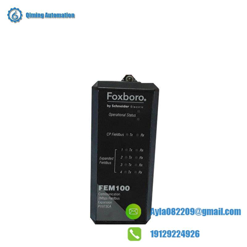 foxboro_fem100_p0973ca_fieldbus_expansion_module.jpg Foxboro FEM100 P0973CA Fieldbus Expansion Module - Enhancing Your Industrial Control Systems