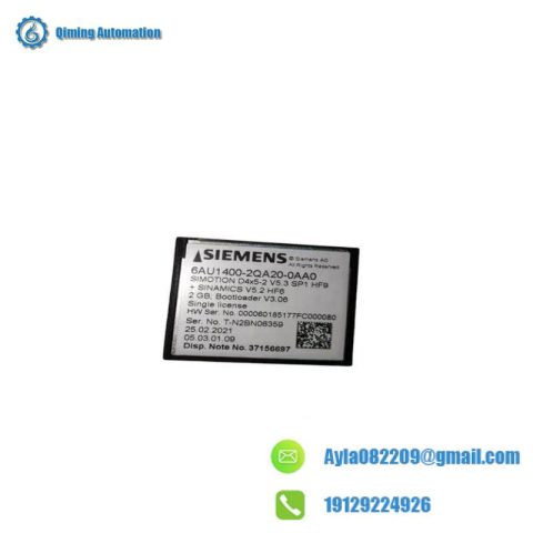 SIEMENS 6AU1400-2QA20-0AA0 Compact Flash Memory Card for Industrial Automation