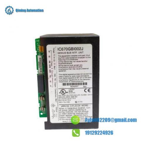 Emerson IC670GBI002 Genius Bus Interface Unit - RS485 Modbus/RTU, FIP